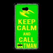 Coque LG L80 Keep Calm Call Batman Vert