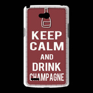 Coque LG L80 Keep Calm Drink Champagne Brique