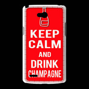 Coque LG L80 Keep Calm Drink champagne Rouge