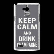 Coque LG L80 Keep Calm Drink champagne Gris