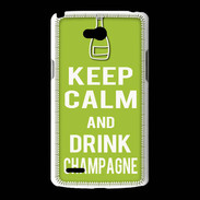 Coque LG L80 Keep Calm Drink champagne Vert pomme