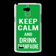 Coque LG L80 Keep Calm Drink champagne Vert