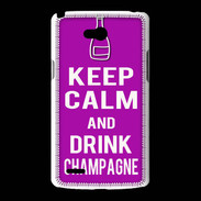 Coque LG L80 Keep Calm Drink champagne Violet