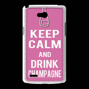 Coque LG L80 Keep Calm Drink champagne Rose