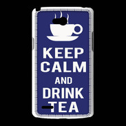 Coque LG L80 Keep Calm Drink Tea Bleu