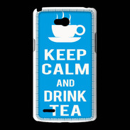 Coque LG L80 Keep Calm Drink Tea Cyan