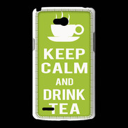 Coque LG L80 Keep Calm Drink Tea Vert pomme