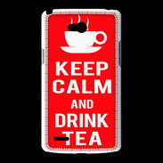 Coque LG L80 Keep Calm Drink Tea Rouge