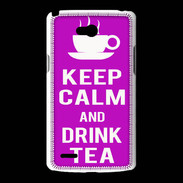 Coque LG L80 Keep Calm Drink Tea Violet