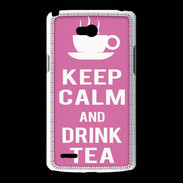 Coque LG L80 Keep Calm Drink Tea Rose