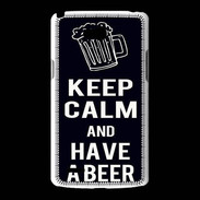 Coque LG L80 Keep Calm Have a beer Noir