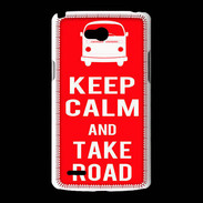 Coque LG L80 Keep Calm Take Road Rouge