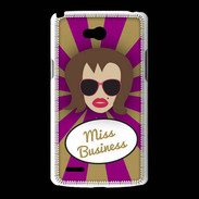 Coque LG L80 Miss business Chatain