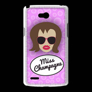 Coque LG L80 Miss Champagne Chatain
