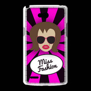 Coque LG L80 Miss Fashion Chatain