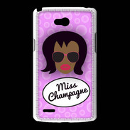 Coque LG L80 Miss Champagne Black