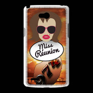 Coque LG L80 Miss Réunion Chatain