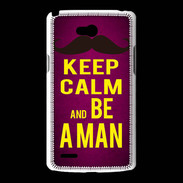 Coque LG L80 Keep Calm Be a Man Rose
