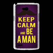 Coque LG L80 Keep Calm Be a Man Violet