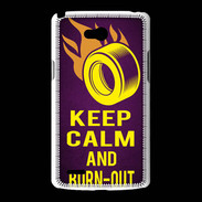 Coque LG L80 Keep Calm and Burn Out violet
