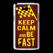 Coque LG L80 Keep Calm and Be Fast Rouge