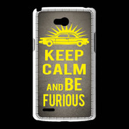 Coque LG L80 Keep Calm and Be Furious Gris