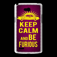 Coque LG L80 Keep Calm and Be Furious Rose