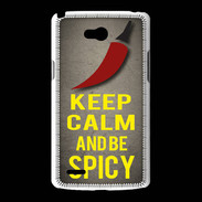 Coque LG L80 Keep Calm and Be Spicy Gris