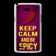 Coque LG L80 Keep Calm and Be Spicy Rose