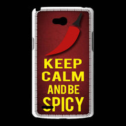 Coque LG L80 Keep Calm and Be Spicy Rouge