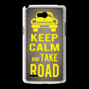 Coque LG L80 Keep Calm and Take o road 2 Gris