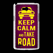Coque LG L80 Keep Calm and Take o road 2 Rose
