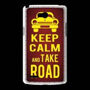 Coque LG L80 Keep Calm and Take o road 2 Rouge