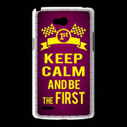 Coque LG L80 Keep Calm and Be the First Rose