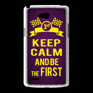 Coque LG L80 Keep Calm and Be the First Violet