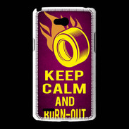 Coque LG L80 Keep Calm and Burn Out Rose