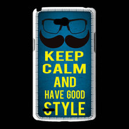 Coque LG L80 Keep Calm and Have a good Style Bleu