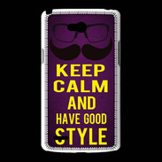 Coque LG L80 Keep Calm and Have a good Style Violet