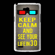 Coque LG L80 Keep Calm and See your life 3D Gris