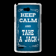 Coque LG L80 Keep Calm and Take Jack Bleu