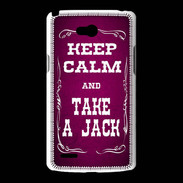 Coque LG L80 Keep Calm and Take Jack Rose