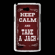 Coque LG L80 Keep Calm and Take Jack Rouge