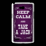 Coque LG L80 Keep Calm and Take Jack Violet
