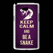 Coque LG L80 Keep Calm and Be a Snake Violet