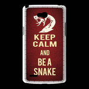 Coque LG L80 Keep Calm and Be a Snake Rouge