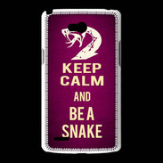 Coque LG L80 Keep Calm and Be a Snake Rose