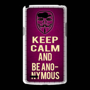 Coque LG L80 Keep Calm and Be Anonymous Rose