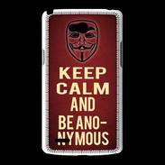 Coque LG L80 Keep Calm and Be Anonymous Rouge