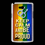 Coque LG L80 Keep Calm and Be Proud mens Gay