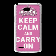 Coque LG L80 Keep Calm and Carry on Rose